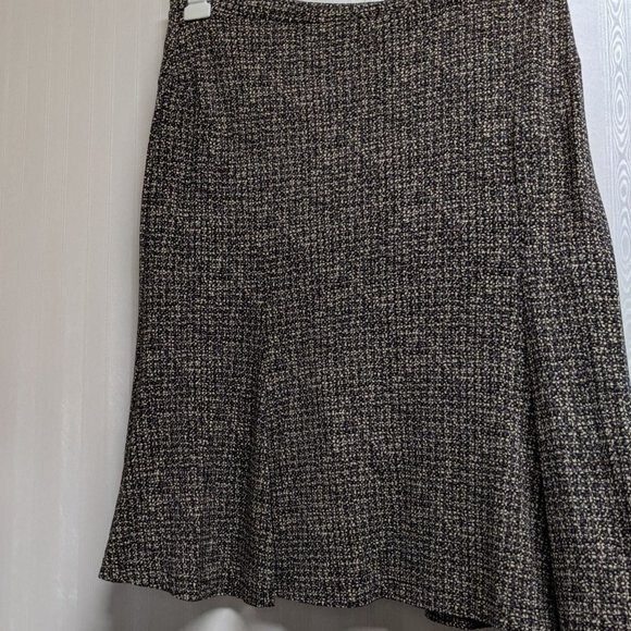 Talbots Skirt Medium Petites Textured Stretch Elastic Waistband Flare Hem M - Picture 7 of 7